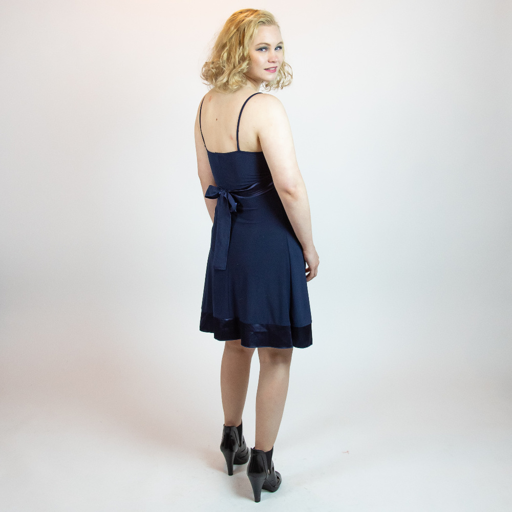 Navy Rhinestone Cocktail Party Weekend Dress - Picture 5 of 6